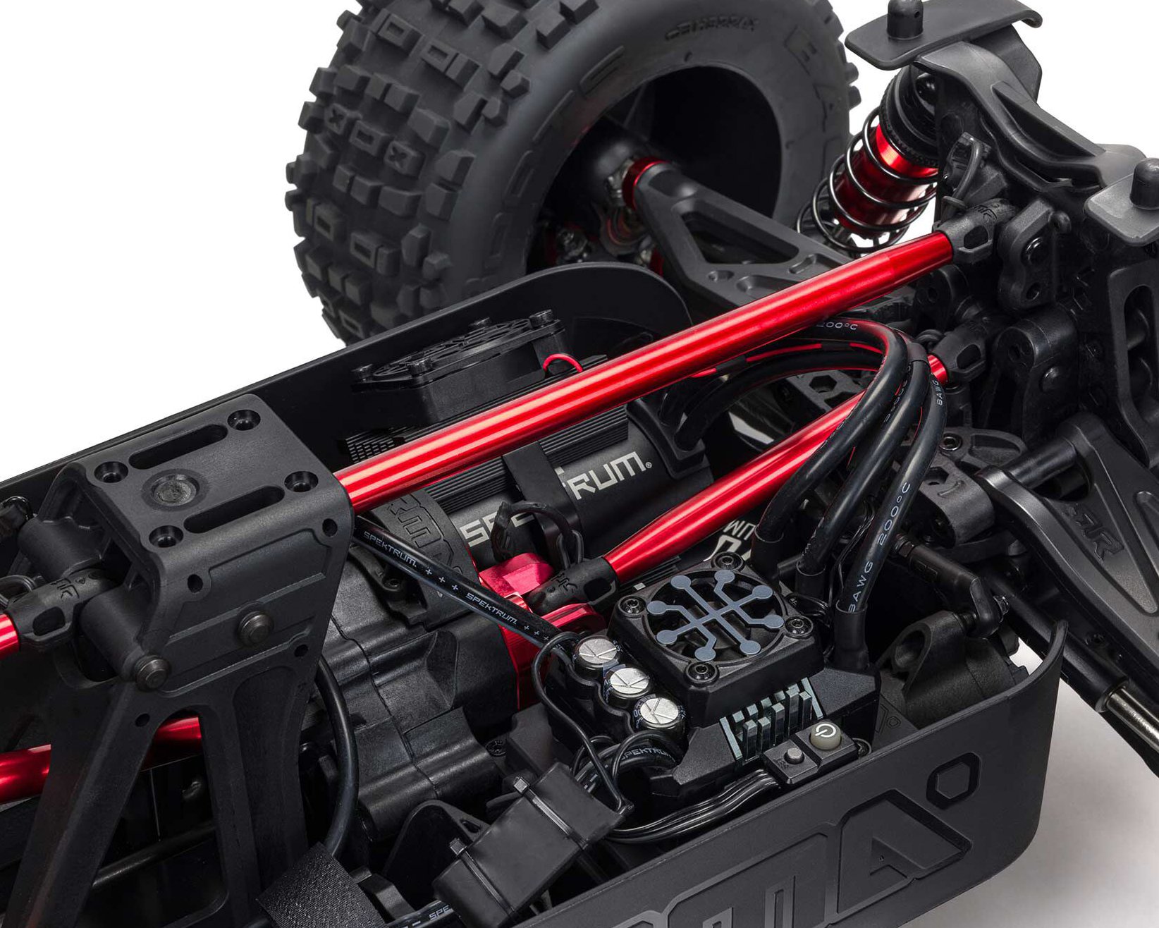 Arrma Outcast 8S BLX EXB Brushless RTR 1/5 4WD Stunt Truck (Black) w/DX3  Radio, Smart ESC & AVC